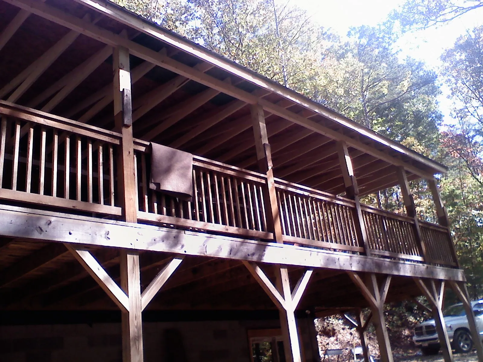 Timber framing under a new elevated porch and deck — Roof Leak Repair in Hooper by Roofing Brothers